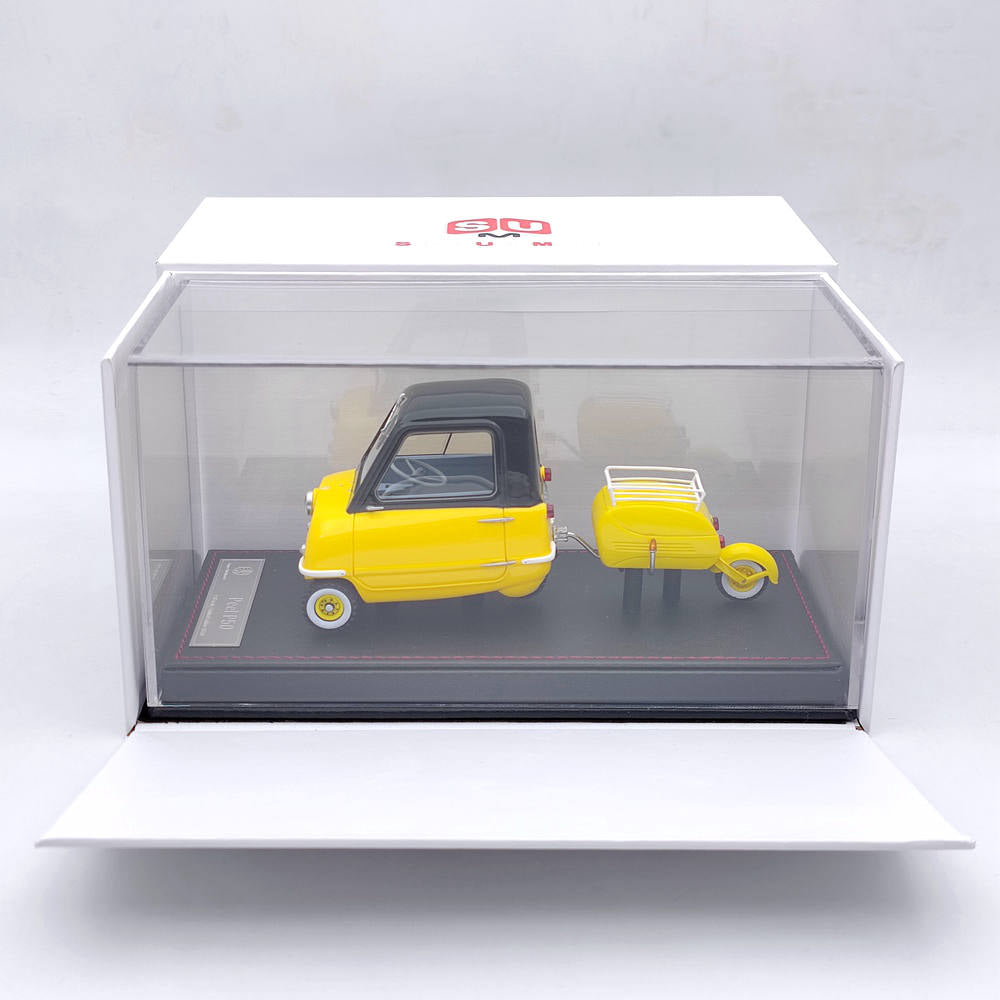 Super Unit Model 1/18 PEEL P50 w/Pav Trailer 1964 Resin Car Limited Yellow Toy Gift