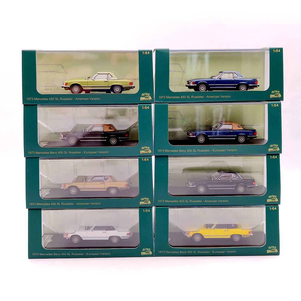 GFCC 1:64 Mercedes-Benz 450 SL Roadster Version européenne/américaine 1973 Jouets moulés sous pression Modèles de voitures Collection limitée Cadeaux