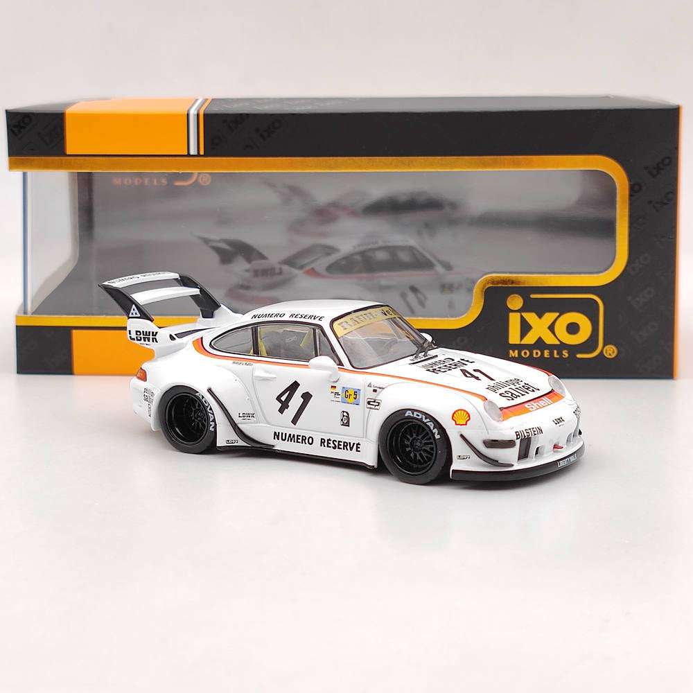IXO 1:43 Porsche RWB 993 RAUH Welt LBWK #41 MOC322 Diecast Model Car White Toy Gift