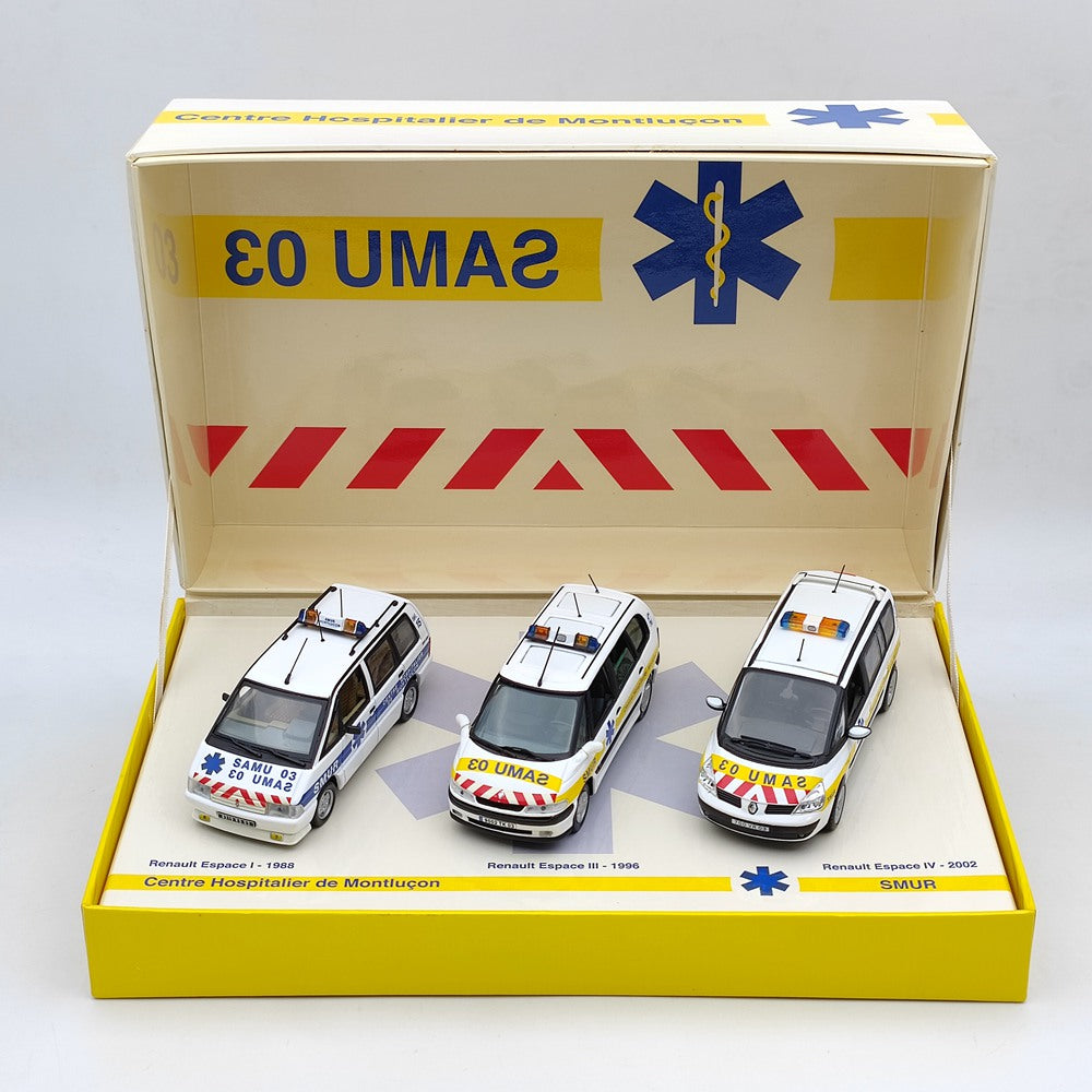 Modèle de voiture moulé sous pression, loisirs universels Renault Coffret Espace SAMU 03 SMUR #1/43, cadeau, 2282