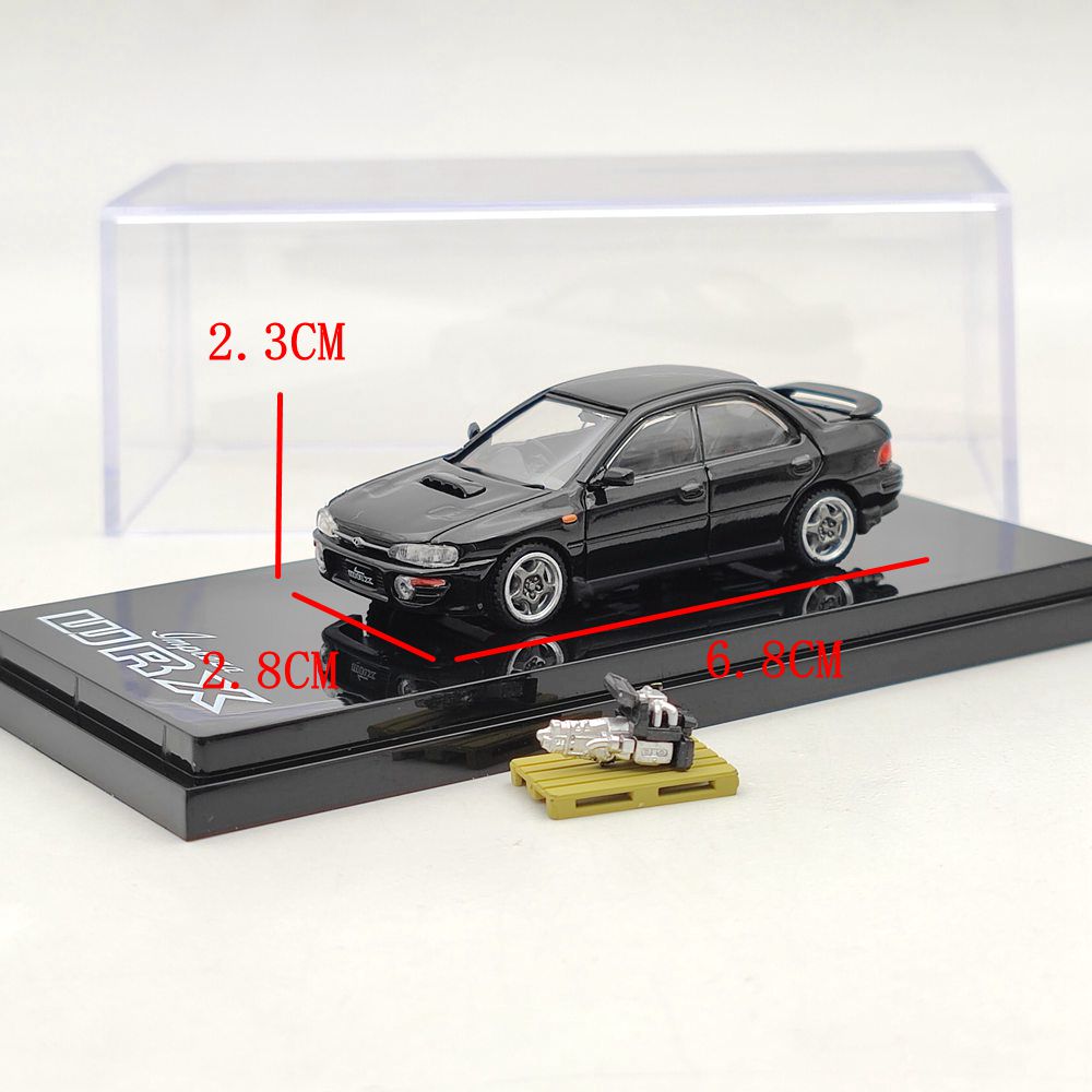 Hobby Japan 1:64 Subaru Impreza WRX GC8 1992 w/Engine Display Model HJ642013ABK Diecast Toys Car Limited Collection