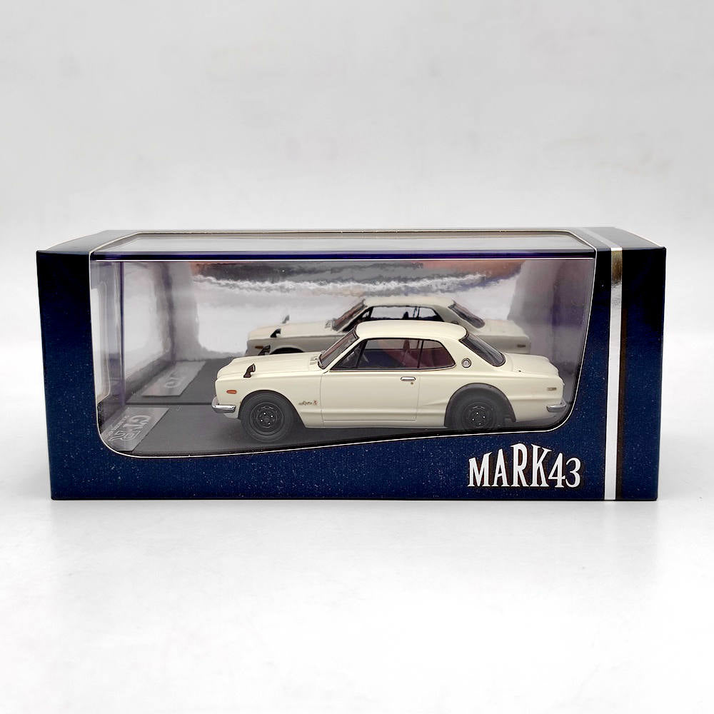 Mark43 1:43 Nissan SKYLINE 2000 GT-R KPGC10 Blanc PM4335W Modèle de voiture en résine Collection limitée Auto Jouets Cadeau
