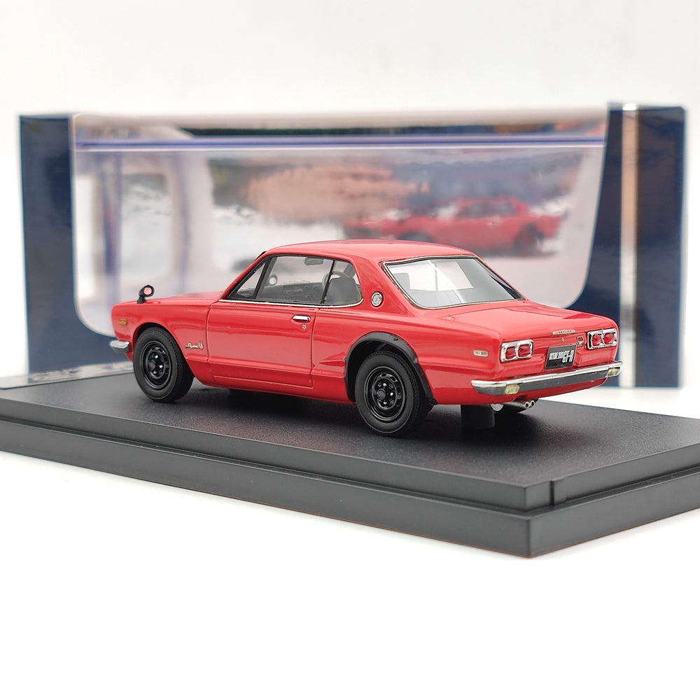 Mark43 1/43 Nissan SKYLINE 2000 GT-R KPGC10 Rouge PM4335R Modèle de voiture en résine Collection limitée Auto Jouets Cadeau