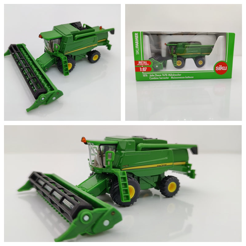 1:87 Siku 1876 Farmer John Deere T670i Mahdrescher Combine Harvester Moissonneuse-Batteuse Diecast Toys Models Gifts