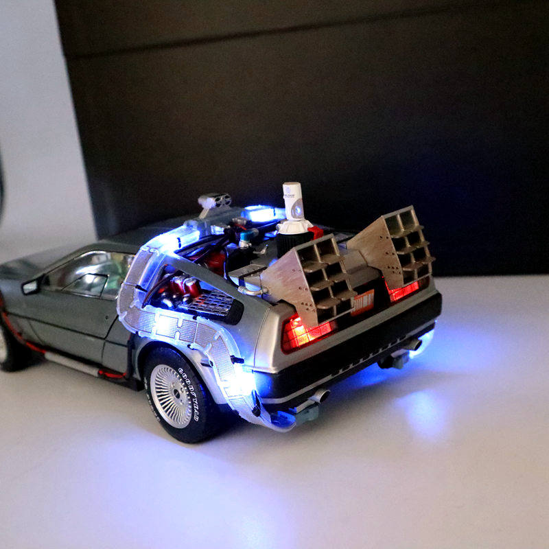 Hot Wheels 1/18 Super Elite Retour vers le futur Time Machine BLY44 Édition ultime Modèles de voitures Jouets moulés sous pression Loisirs Collection Cadeaux