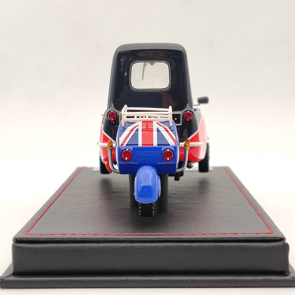 Super Unit Model 1/18 PEEL P50 avec remorque Pav 1964 Voiture en résine Limited Noir/Rouge Jouet Cadeau