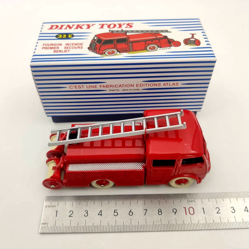 Atlas Dinky jouets 32E Fourgon Incendie Premier Secours Berliet moulé sous pression modèles Auto voiture cadeau Collection