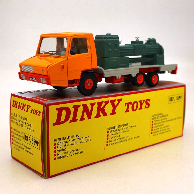 Atlas Dinky toys 569P Berliet Stradair Plateau Surbaisse Porte Machine Outil Prototype Truck Diecast Models Car Gift Collection