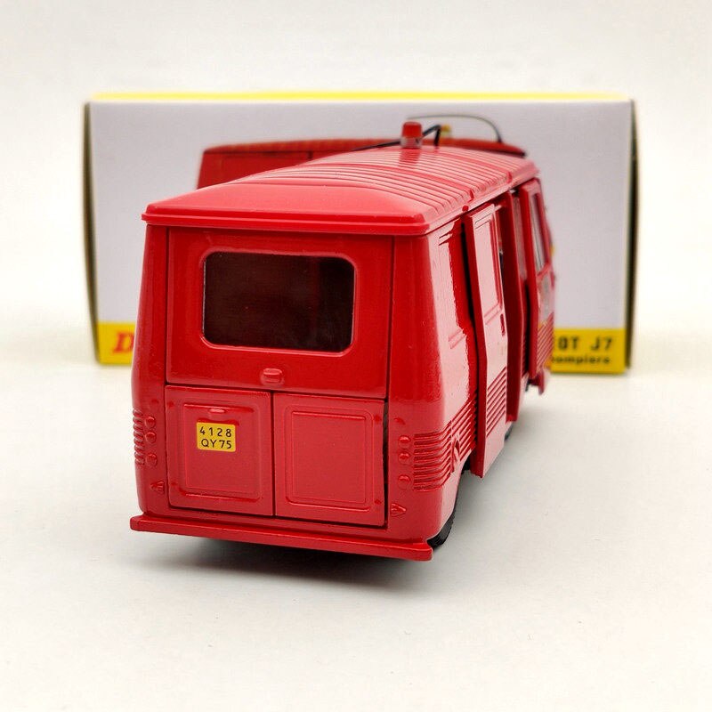 Atlas 1/43 Dinky Toys 570 P Fourgon Peugeot J7 Version Pompiers Diecast Models Car Auto Gifts Collection