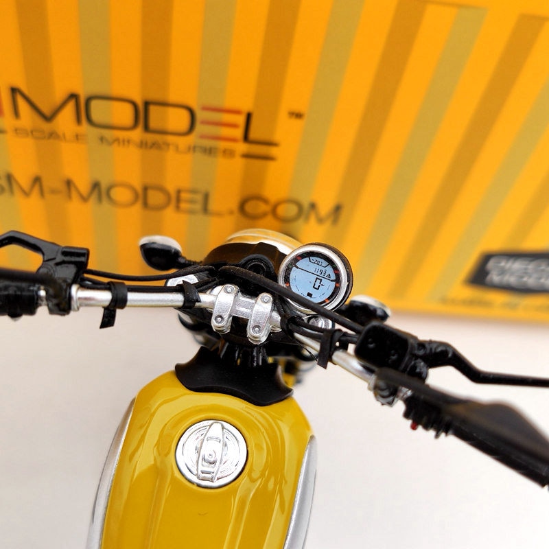 TSM 1:12 Ducati Scrambler Icon 803CC 2015 Rosso TSMMC003 Moto Modèles Moulés Sous Pression Jouets Collection De Voitures Cadeau Jaune