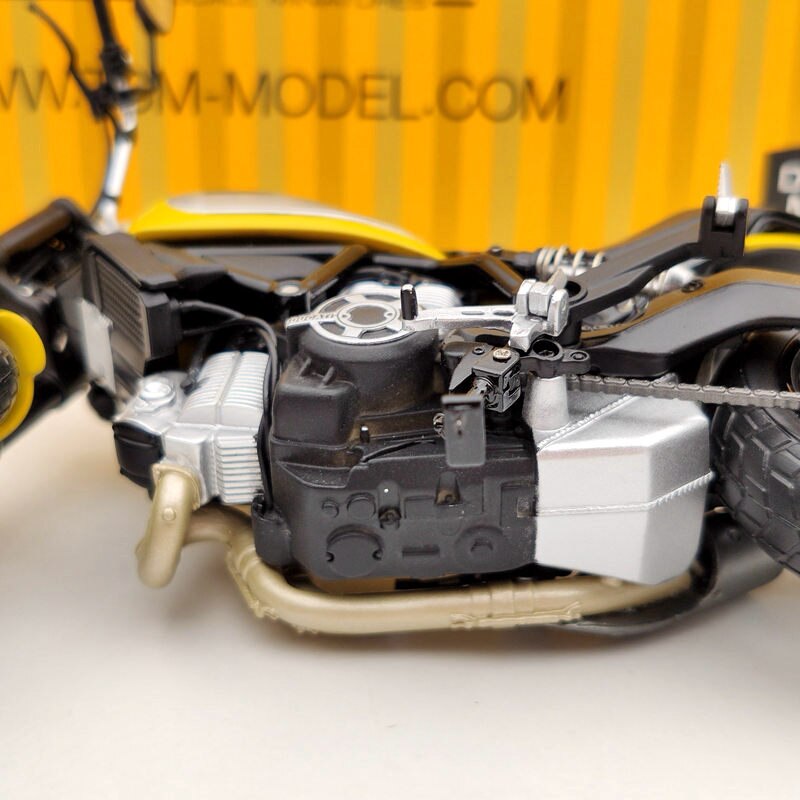 TSM 1:12 Ducati Scrambler Icon 803CC 2015 Rosso TSMMC003 Moto Modèles Moulés Sous Pression Jouets Collection De Voitures Cadeau Jaune