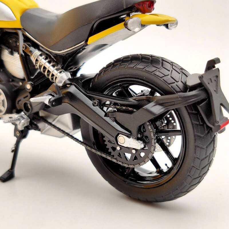 TSM 1:12 Ducati Scrambler Icon 803CC 2015 Rosso TSMMC003 Moto Modèles Moulés Sous Pression Jouets Collection De Voitures Cadeau Jaune
