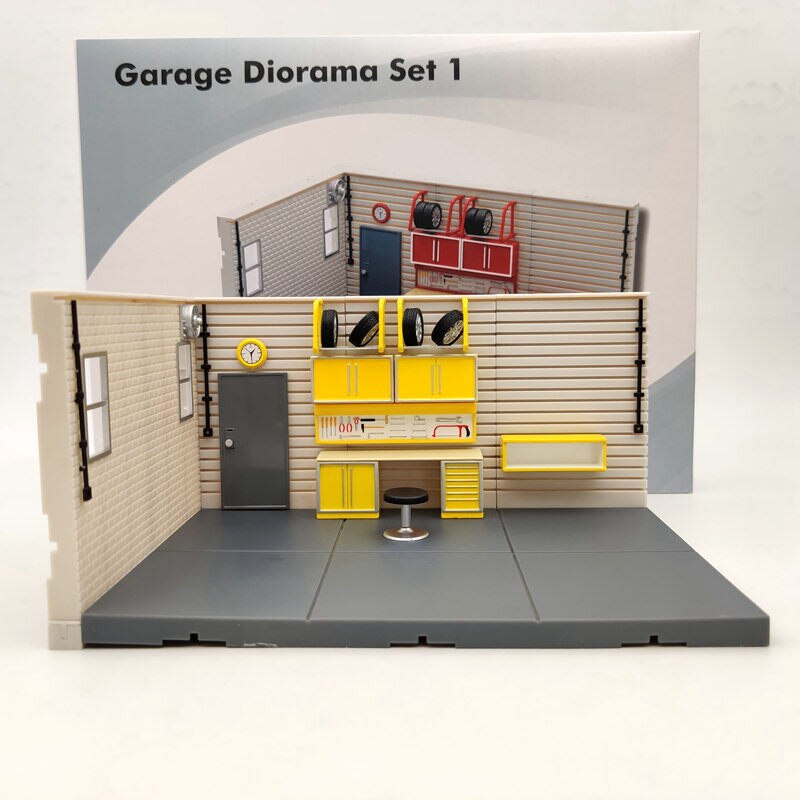 Modèle de scène de diorama de garage Aurora à l'échelle 1/43 1/2/4 PCS (modèles de voitures non inclus)
