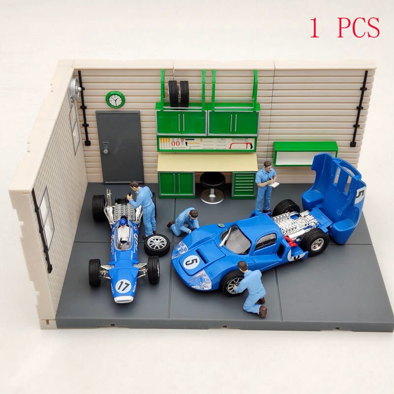 Modèle de scène de diorama de garage Aurora à l'échelle 1/43 1/2/4 PCS (modèles de voitures non inclus)
