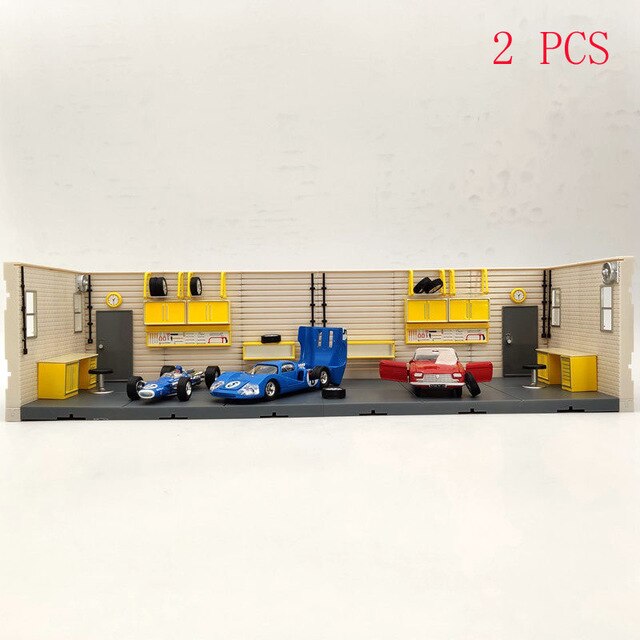 Modèle de scène de diorama de garage Aurora à l'échelle 1/43 1/2/4 PCS (modèles de voitures non inclus)