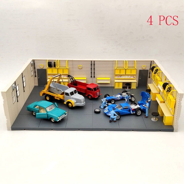 Modèle de scène de diorama de garage Aurora à l'échelle 1/43 1/2/4 PCS (modèles de voitures non inclus)
