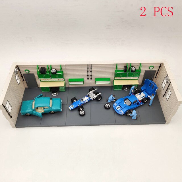 Modèle de scène de diorama de garage Aurora à l'échelle 1/43 1/2/4 PCS (modèles de voitures non inclus)