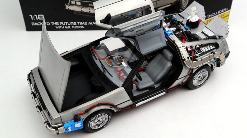 Hot Wheels 1/18 Elite Retour vers le futur Time Machine Édition Ultimate Elite BCJ97 Modèles moulés sous pression Jouets Loisirs Collection Cadeaux États-Unis