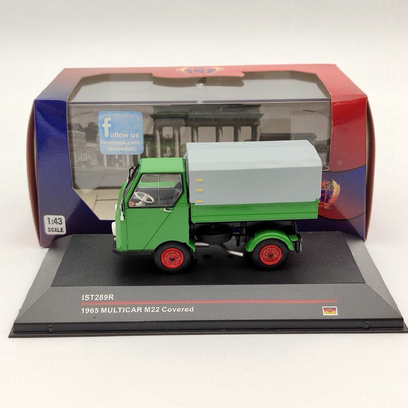 1:43 IST MULTICAR M22 "Avec bâche" 1965 IST289R Vert Modèles moulés sous pression Voiture Collection Auto