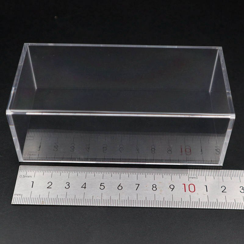 12cm 1/64 Model Car Acrylic Case Display box Transparent Dustproof with Black Base Storage Box