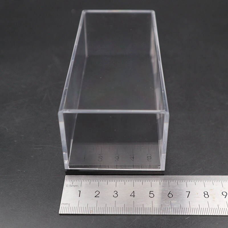12cm 1/64 Model Car Acrylic Case Display box Transparent Dustproof with Black Base Storage Box