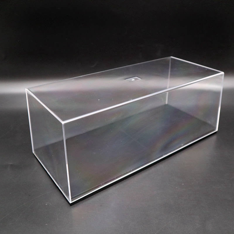 Vitrine de présentation de voiture en acrylique transparente, résistante à la poussière, avec base 1/24 1/18 29 cm