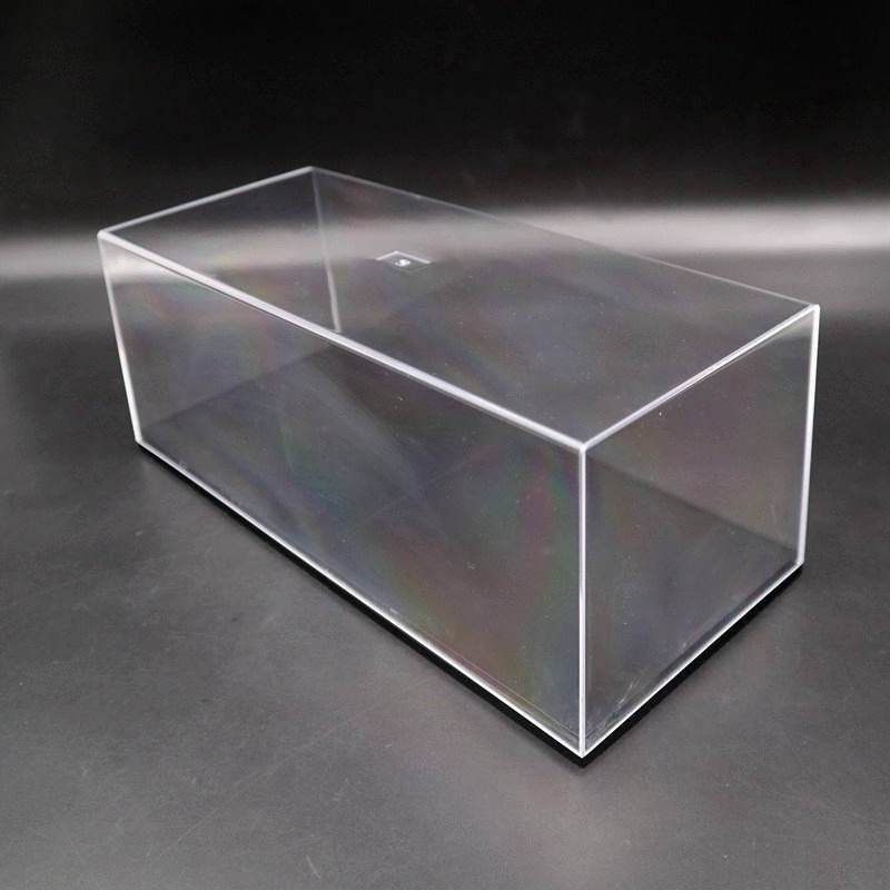 Vitrine de présentation de voiture en acrylique transparente, résistante à la poussière, avec base 1/24 1/18 29 cm