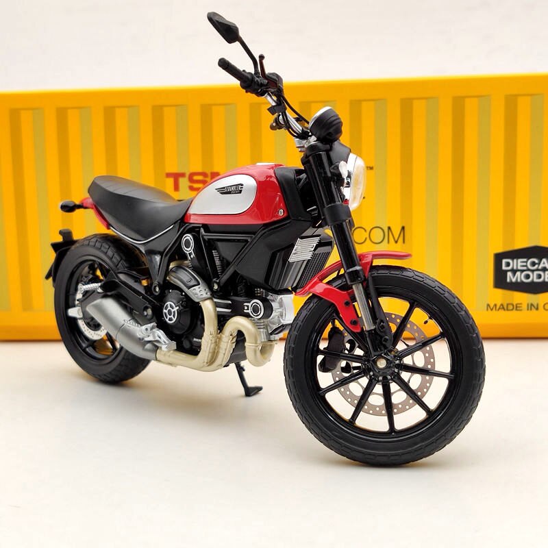 TSM 1:12 Ducati Scrambler Icon 803CC 2015 Rosso TSMMC004 Modèles moulés sous pression de moto rouge