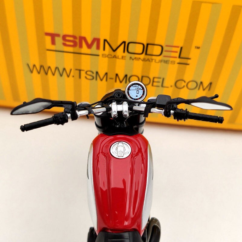 TSM 1:12 Ducati Scrambler Icon 803CC 2015 Rosso TSMMC004 Modèles moulés sous pression de moto rouge
