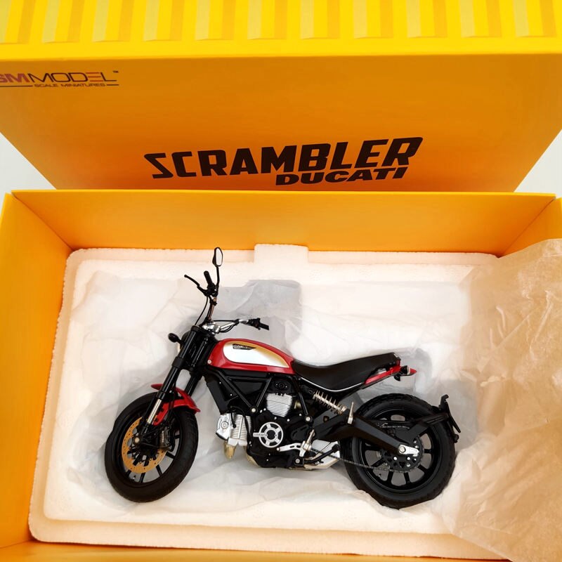 TSM 1:12 Ducati Scrambler Icon 803CC 2015 Rosso TSMMC004 Modèles moulés sous pression de moto rouge