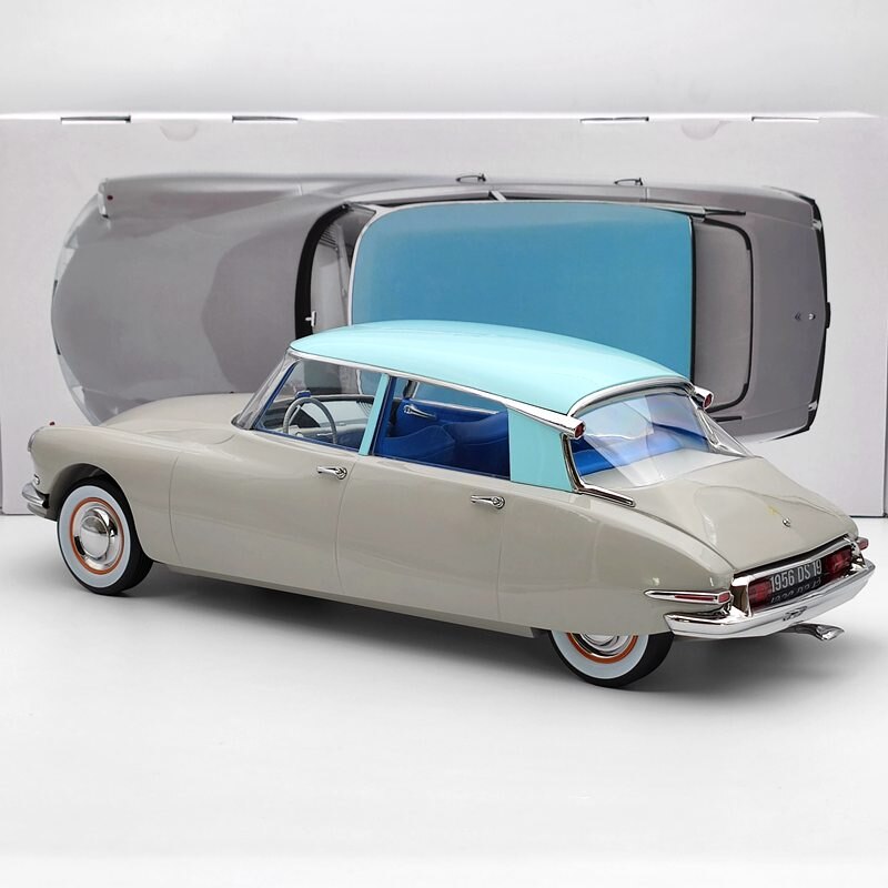 Norev 1:12 Citroën DS 19 1956 Gris rose & Turquoise 121566 Modèles moulés sous pression Collection Édition limitée Jouets automobiles Cadeaux de voiture