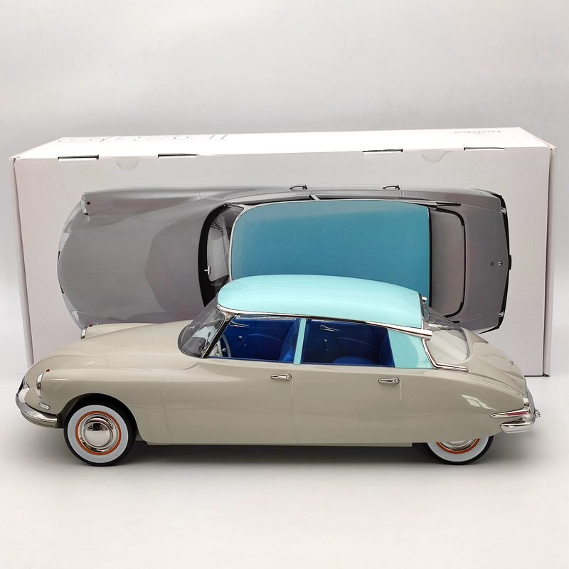 Norev 1:12 Citroën DS 19 1956 Gris rose & Turquoise 121566 Modèles moulés sous pression Collection Édition limitée Jouets automobiles Cadeaux de voiture