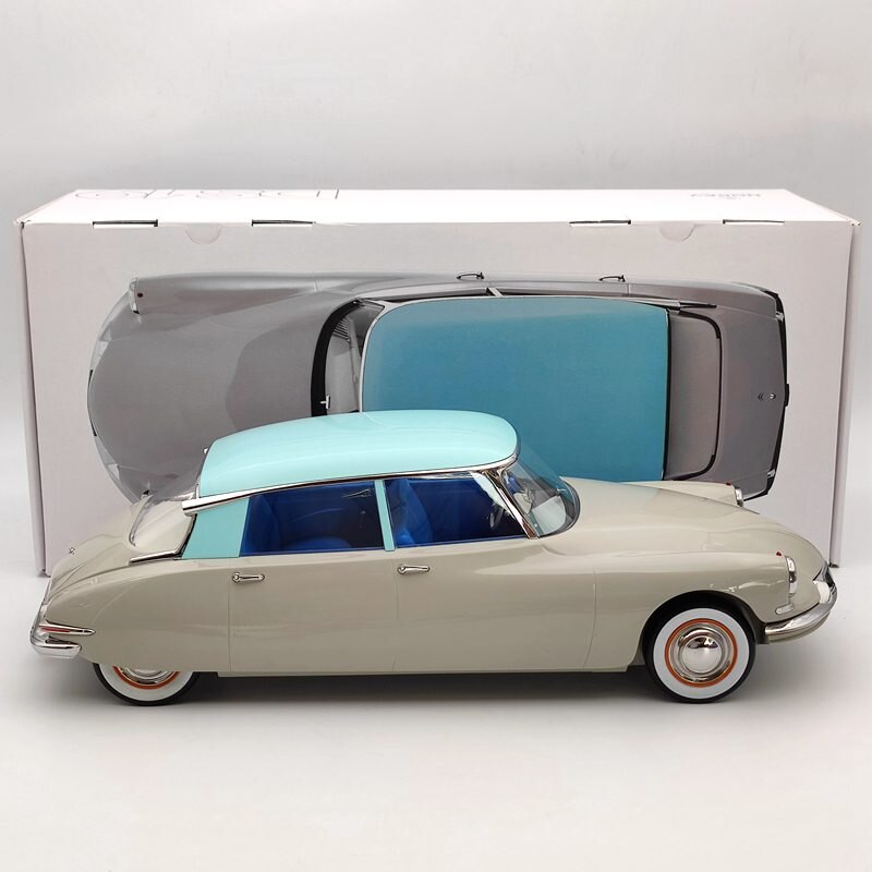 Norev 1:12 Citroën DS 19 1956 Gris rose & Turquoise 121566 Modèles moulés sous pression Collection Édition limitée Jouets automobiles Cadeaux de voiture