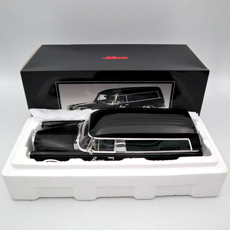 SCHUCO 1:18 Mercedes-Benz 600 HEARSE FUNERAL CAR 1965 CARRO FUNEBRE Resin Toys Car Models Black Auto GIfts Collection