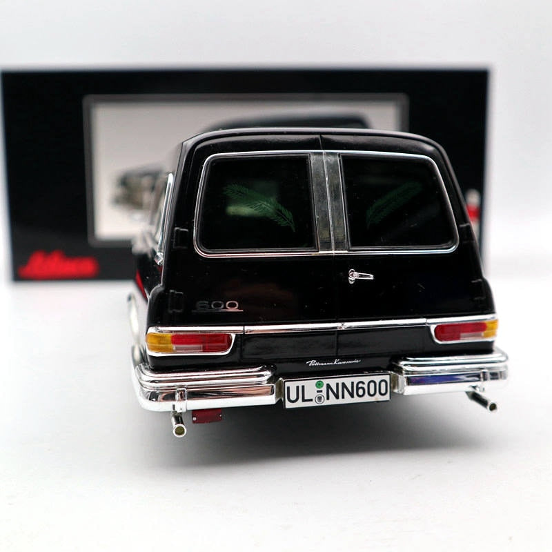 SCHUCO 1:18 Mercedes-Benz 600 HEARSE FUNERAL CAR 1965 CARRO FUNEBRE Resin Toys Car Models Black Auto GIfts Collection