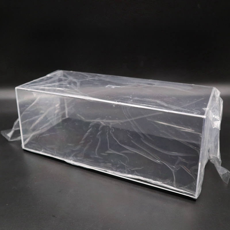 Boîte de présentation en acrylique transparente anti-poussière avec base noire pour modèle de voiture 1/32 de haute qualité 18 cm