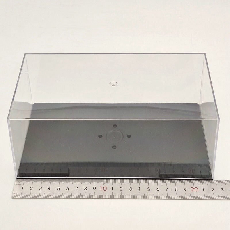 Boîte de présentation en acrylique pour modèle de voiture, couvercle transparent anti-poussière 1:24 1:32, fenêtre entière 22 cm