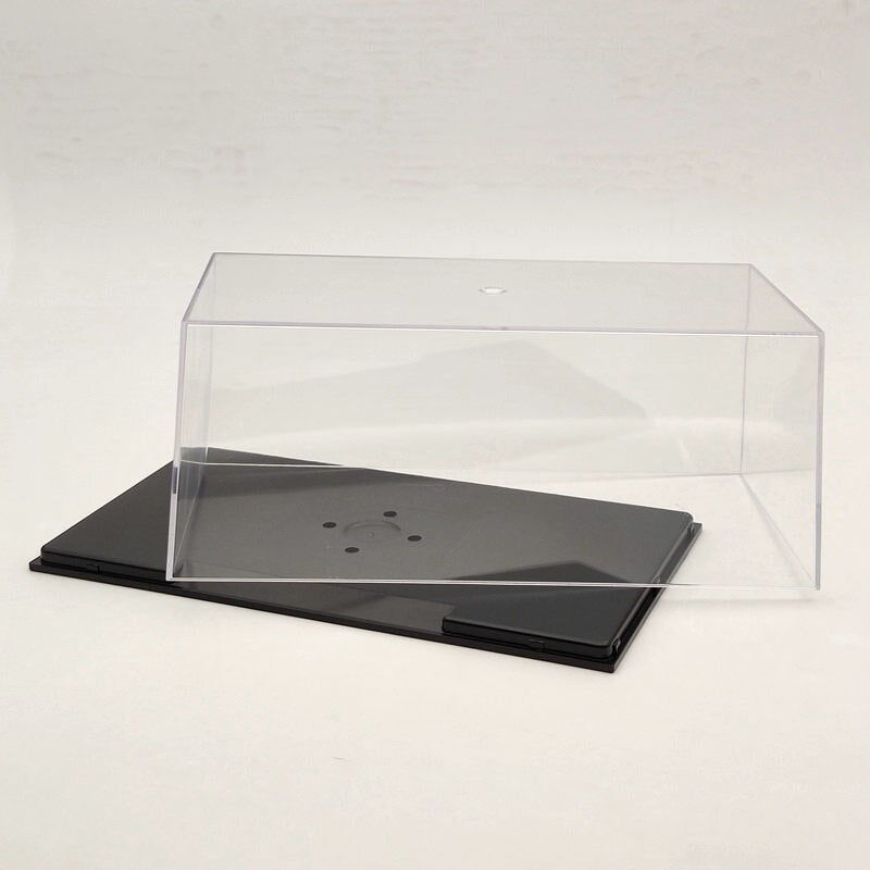 Boîte de présentation en acrylique pour modèle de voiture, couvercle transparent anti-poussière 1:24 1:32, fenêtre entière 22 cm