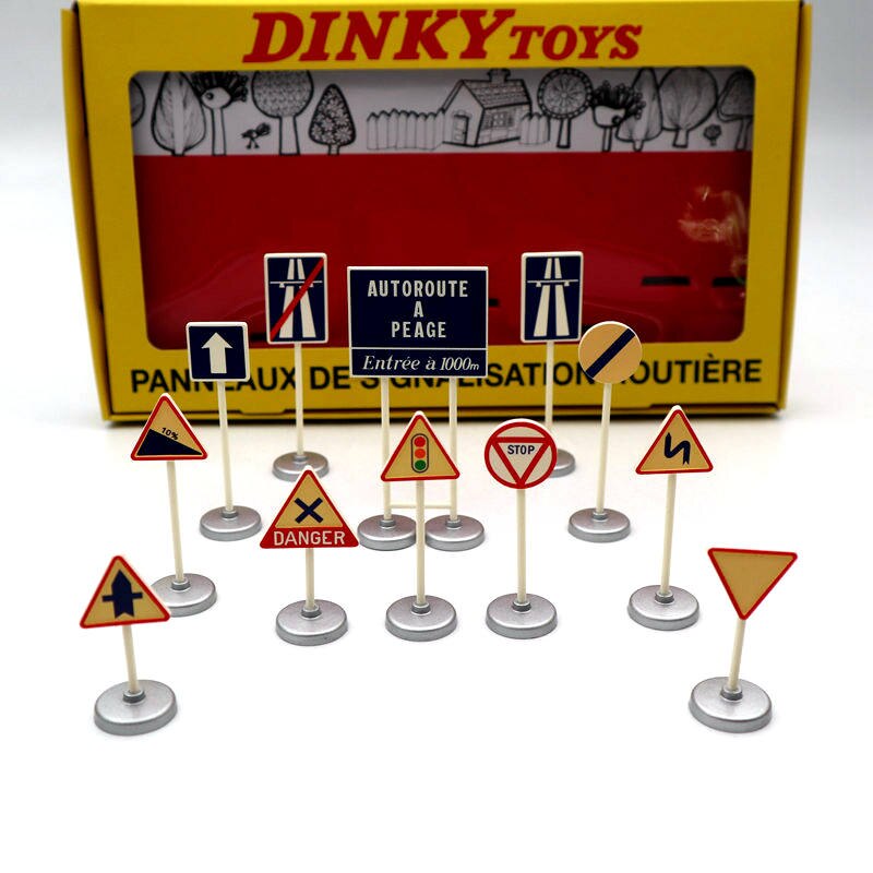 Lot de 5 pièces Atlas Dinky Toys 593 12 modèles PANNEAUX DE SIGNALISATION ROUTIERE