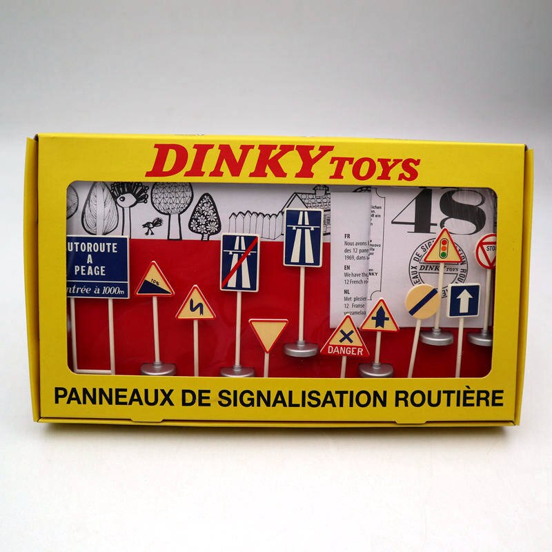 Lot de 5 pièces Atlas Dinky Toys 593 12 modèles PANNEAUX DE SIGNALISATION ROUTIERE