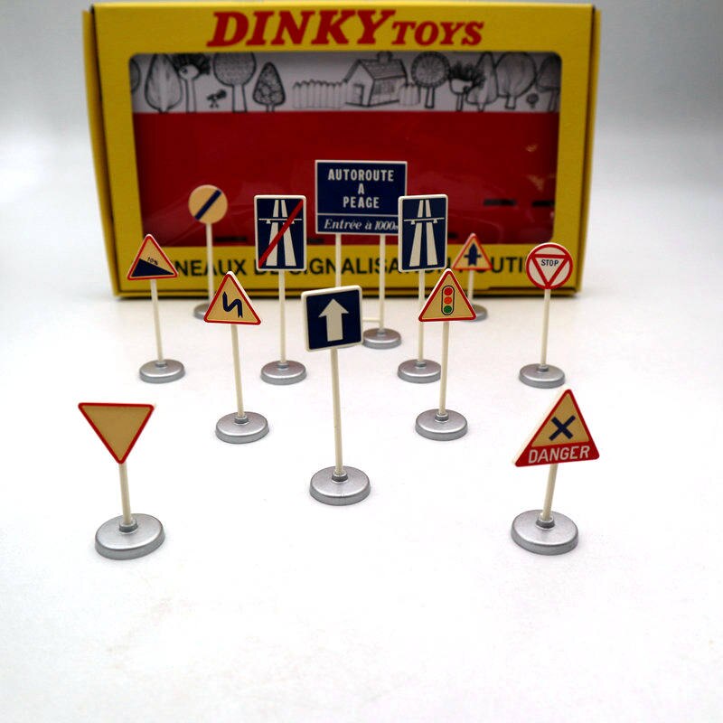 Lot de 5 pièces Atlas Dinky Toys 593 12 modèles PANNEAUX DE SIGNALISATION ROUTIERE