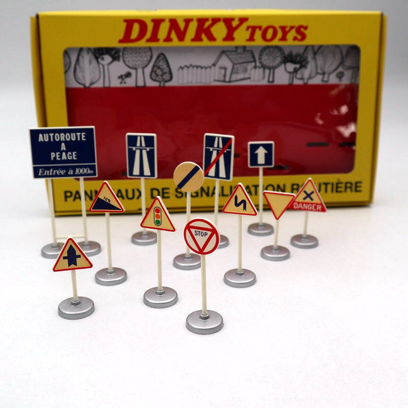 Lot de 5 pièces Atlas Dinky Toys 593 12 modèles PANNEAUX DE SIGNALISATION ROUTIERE