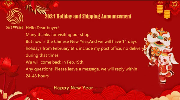 2024 Holiday and Shipping Announcement