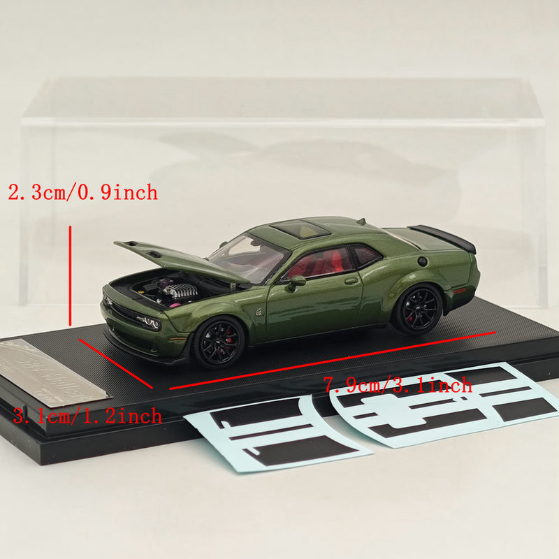 1:64 SH Dodge SRT Hellcat Muscle Sports Green Diecast Model Car Collection