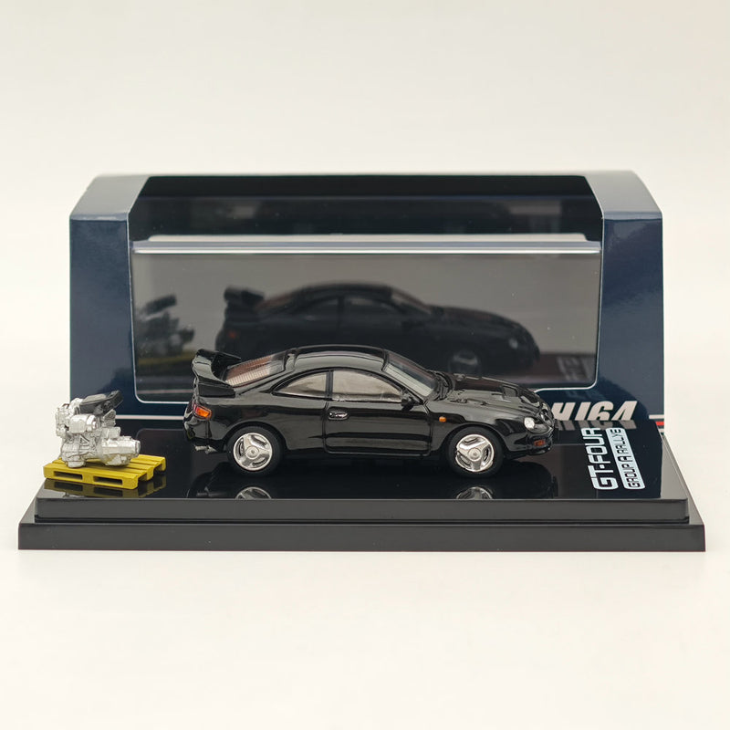 1/64 Hobby Japan Toyota CELICA GT-FOUR WRC Edition (ST205) w/ Engine HJ641064ABK Black Diecast Models Car Collection Auto Toys Gift