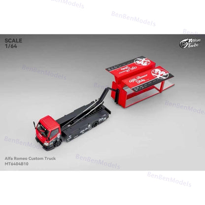 Micro Turbo 1:64 Alfa Romeo Custom Truck Diecast Model Race Livery Collectible
