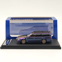 1:64 STREET WARRIOR Nissan Stagea GTR R34 Purple with Accessories Diecast Models Car Limited Collection