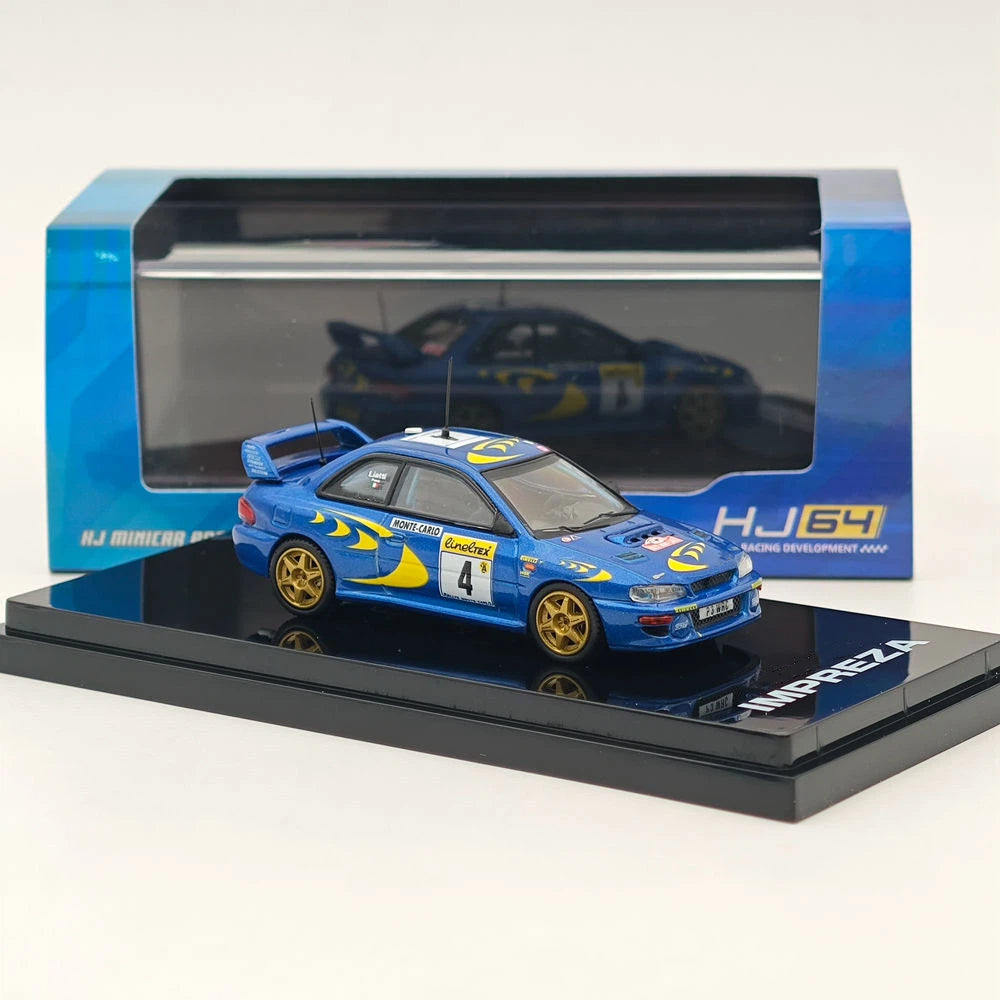 Hobby Japan 1:64 Impreza WRC 1997 #4 Monte-Carlo Winner Diecast HJR642041B Blue