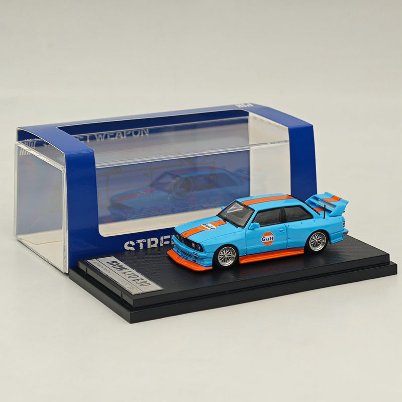 1/64 Street Weapon SW BMW LTO E30 M3 Gulf Blue Diecast Model Car Collection