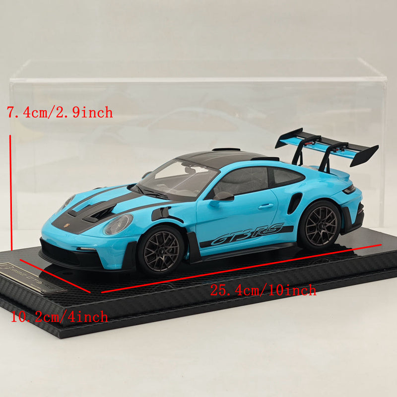 AI MODEL 1/18 Porsche 992 GT3 RS SKY BLUE Resin High-Quality Collection Car Model